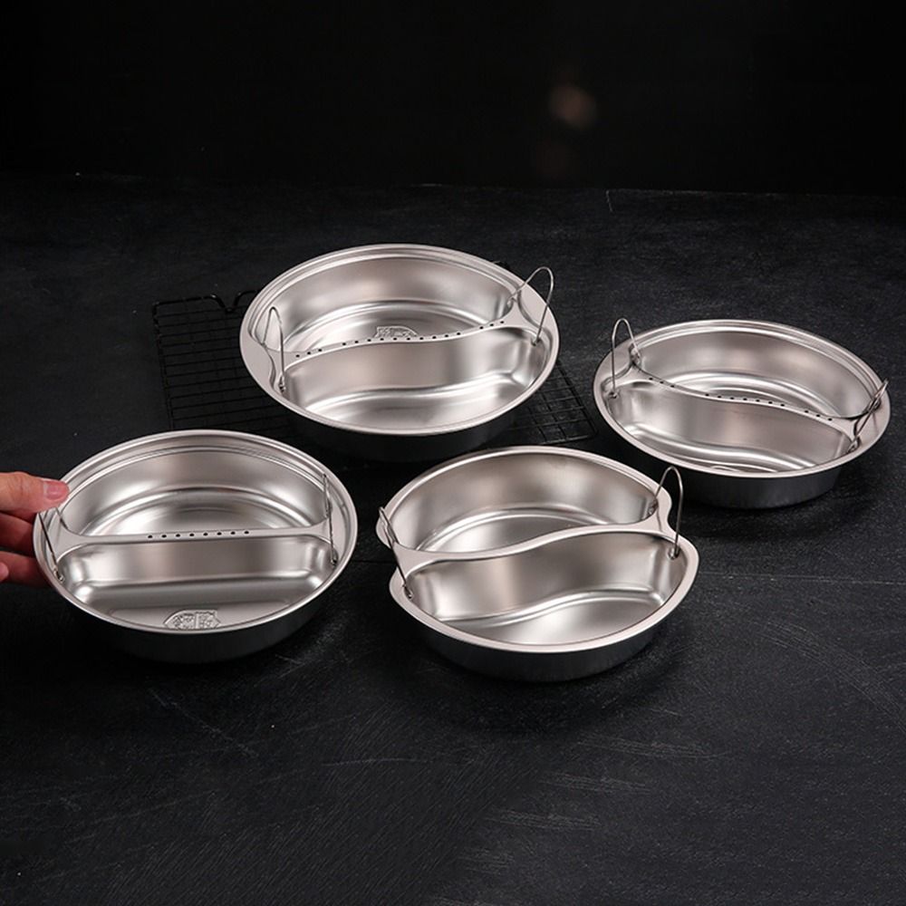Steam Rice Small Tray Convenient Stackable Divided Food Steamer Tray Round with Handles ...