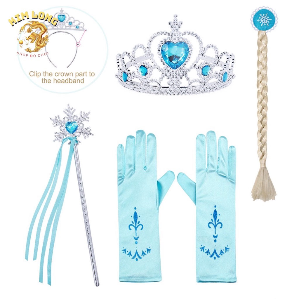 Đầm công chúa elsa - nữ hoàng băng giá cho bé gái trang phục hóa trang halloween