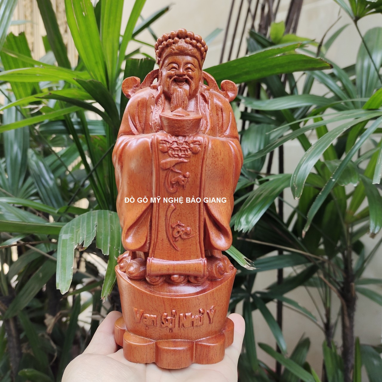 Tượng thần tài gỗ hương cao 20cm