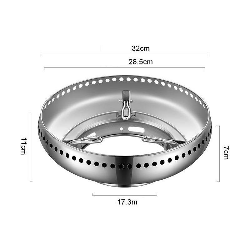 Double-layer thickened stainless steel wind shield energy-saving cover gas stove anti-slip heat insulation fire ring wind shield