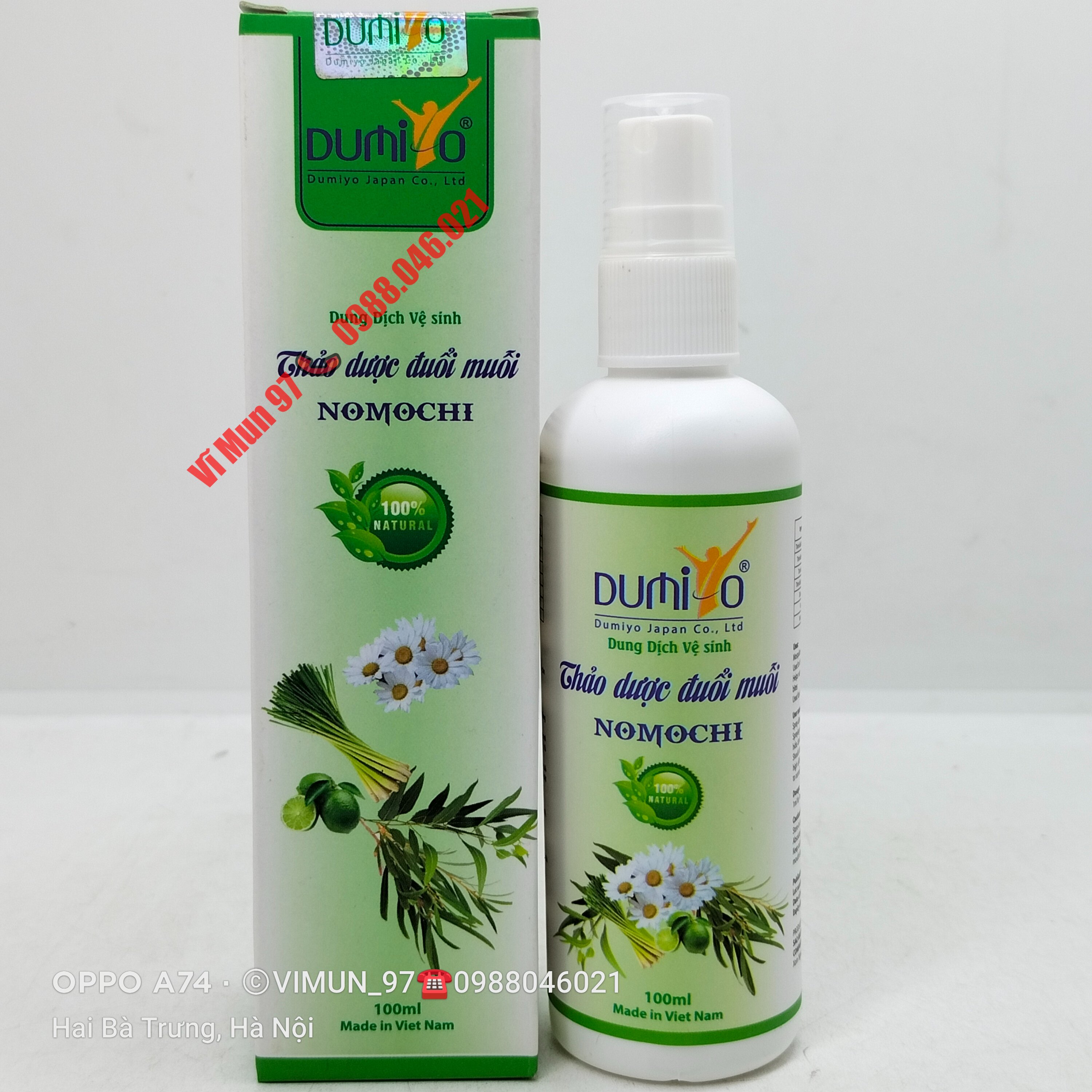 Thảo dược đuổi muỗi NOMOCHI chai xịt 100ml