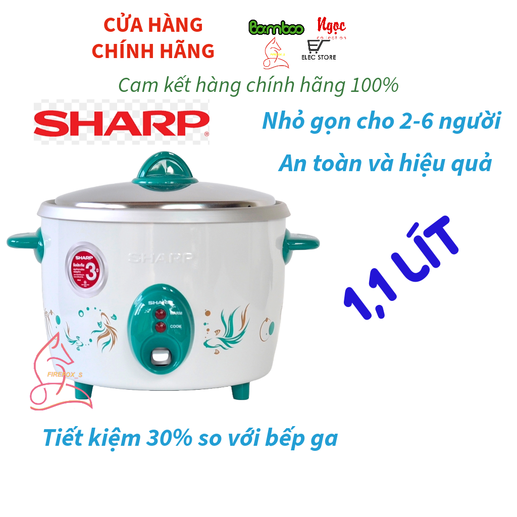 Nồi Cơm Điện SHARP 1.1L KSH-D11 - Thái Lan - Giao Màu Ngẫu Nhiên