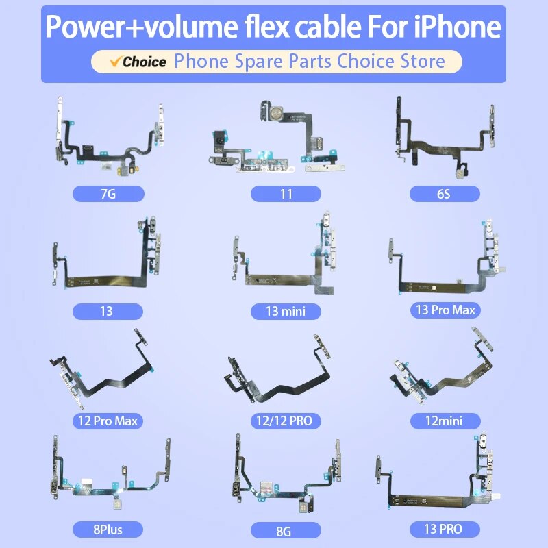 Power Mute Volume Control Button Switch Connector Flex Cable For IPhone 5 – EleFlorida