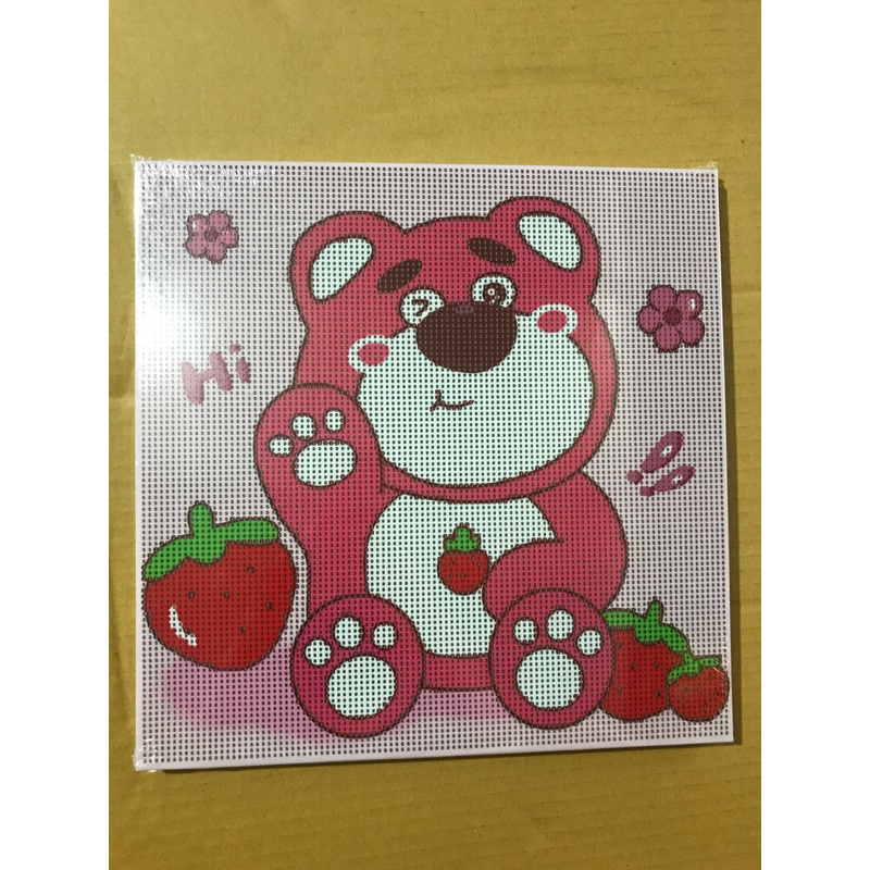 Bộ tranh đính đá gấu dâu 20x20
