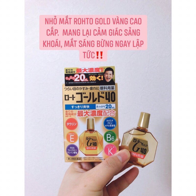 Nhỏ mắt Rohto Gold 40 nội địa Nhật