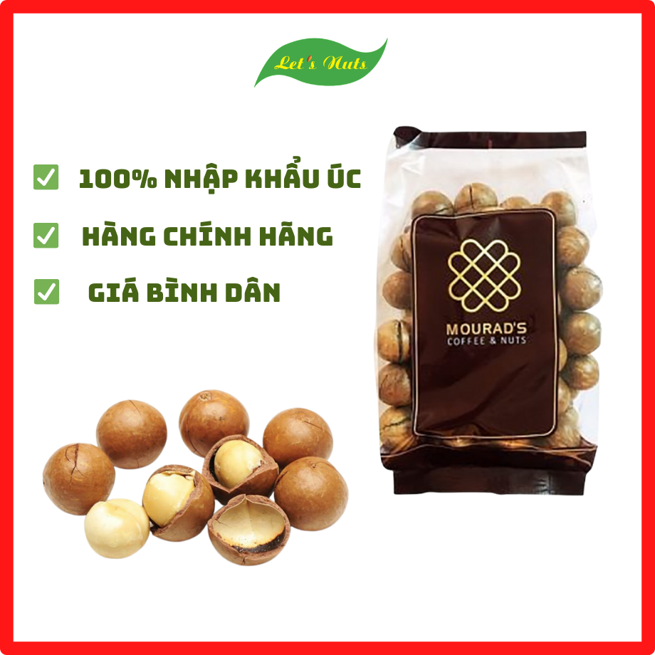Hạt Mắc Ca Úc Mourads nức vỏ tự nhiên túi 500g