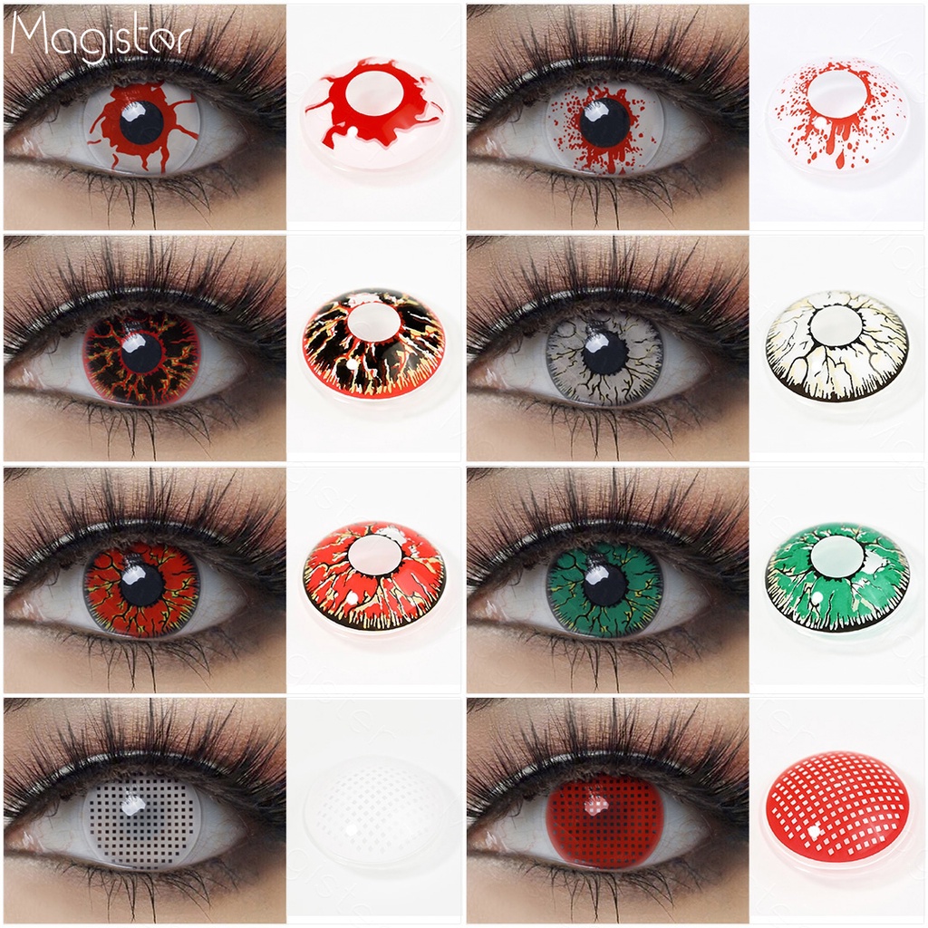Cheap Eye Contact Lens for Cosplay Kakashi Three magatama Anime Eyes Lenses Naruto  Sharingan Colored Contact Lenses for Eyes | Joom