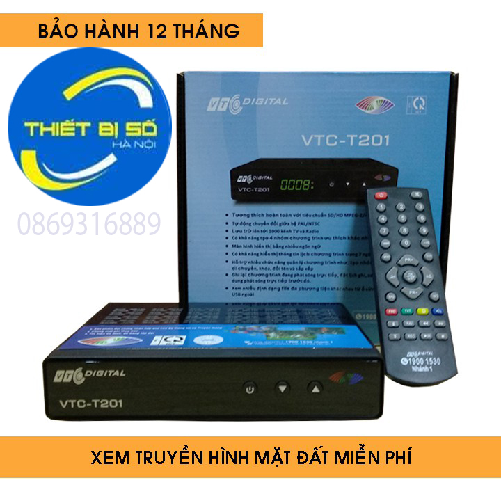 Đầu thu truyền hình mặt đất DVBT2 VTC -T201 - HÀNG CHÍNH HÃNG