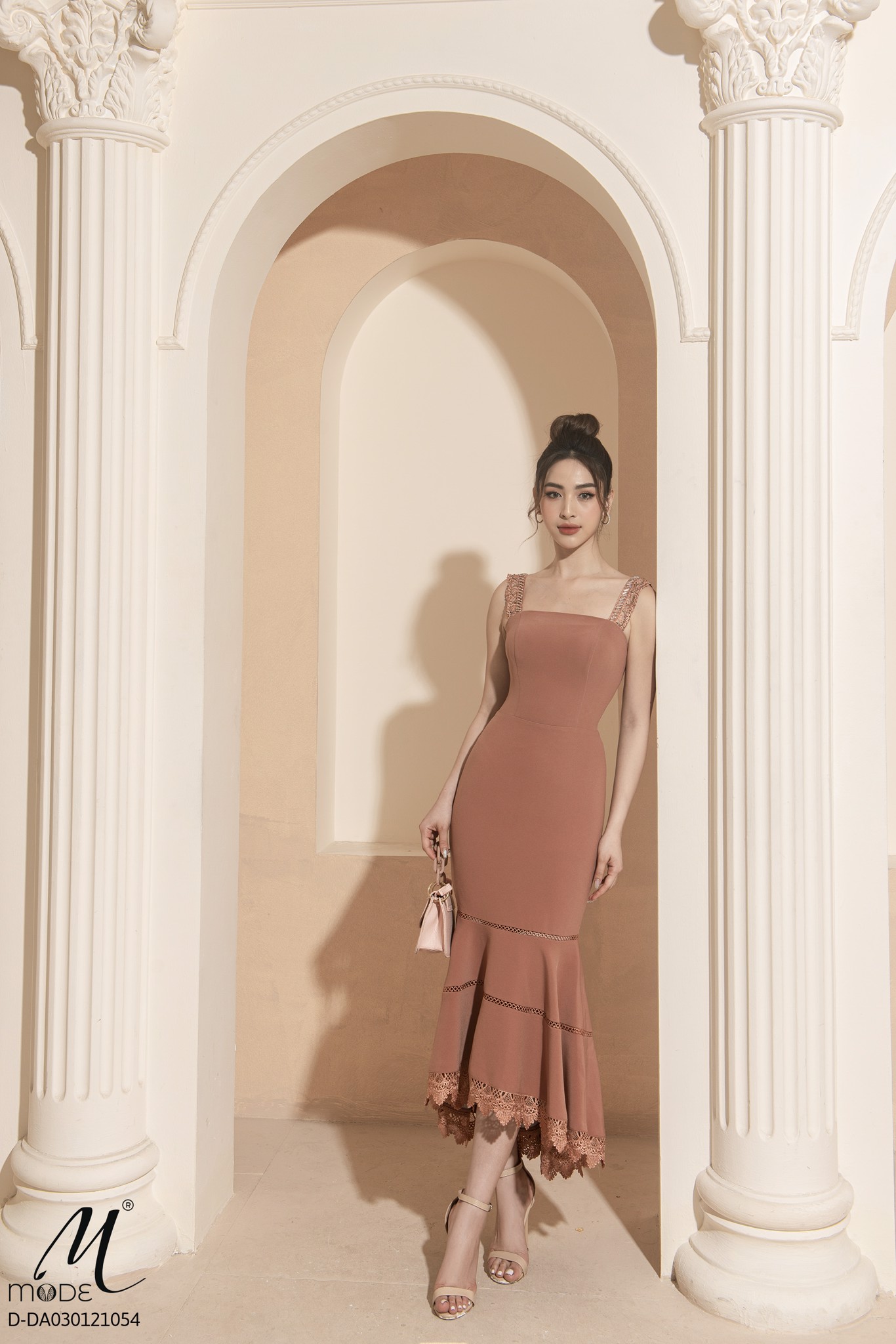 Đầm hai dây đuôi cá MMOUTFIT CAO CẤP CHUẨN FORM