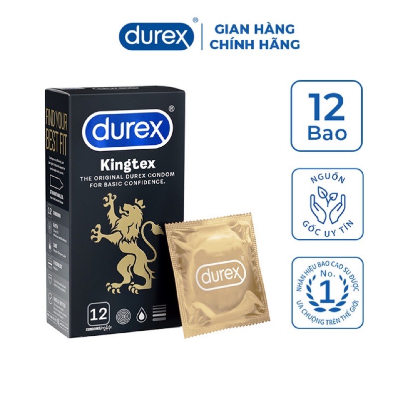 12 Bao Cao Su Durex Kingtex