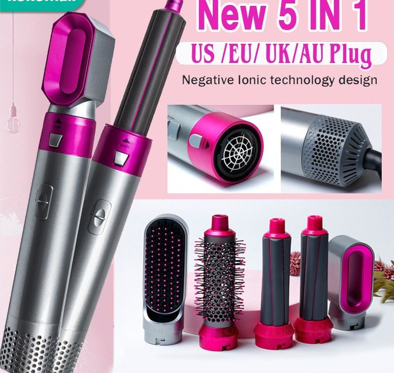 Máy sấy uốn tóc 5in1 tạo nhiều kiểu tóc sấy tóc xoăn tóc