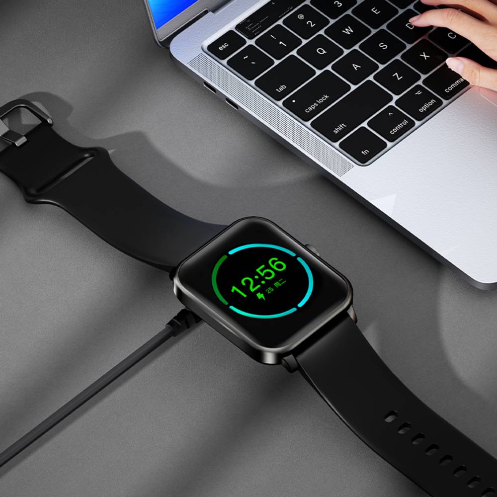 QCY Watch GTS stylish black smartwatch. 