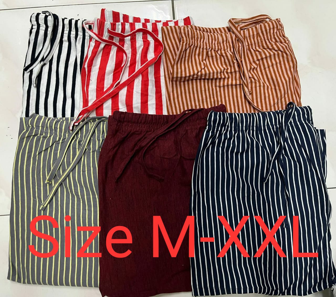 SELUAR TIDUR WANITA COTTON PINGGANG GETAH PLAIN BERCORAK JALUR EXTRA PLUS BIG SIZE 3XL 6XL Big shop 5889. 