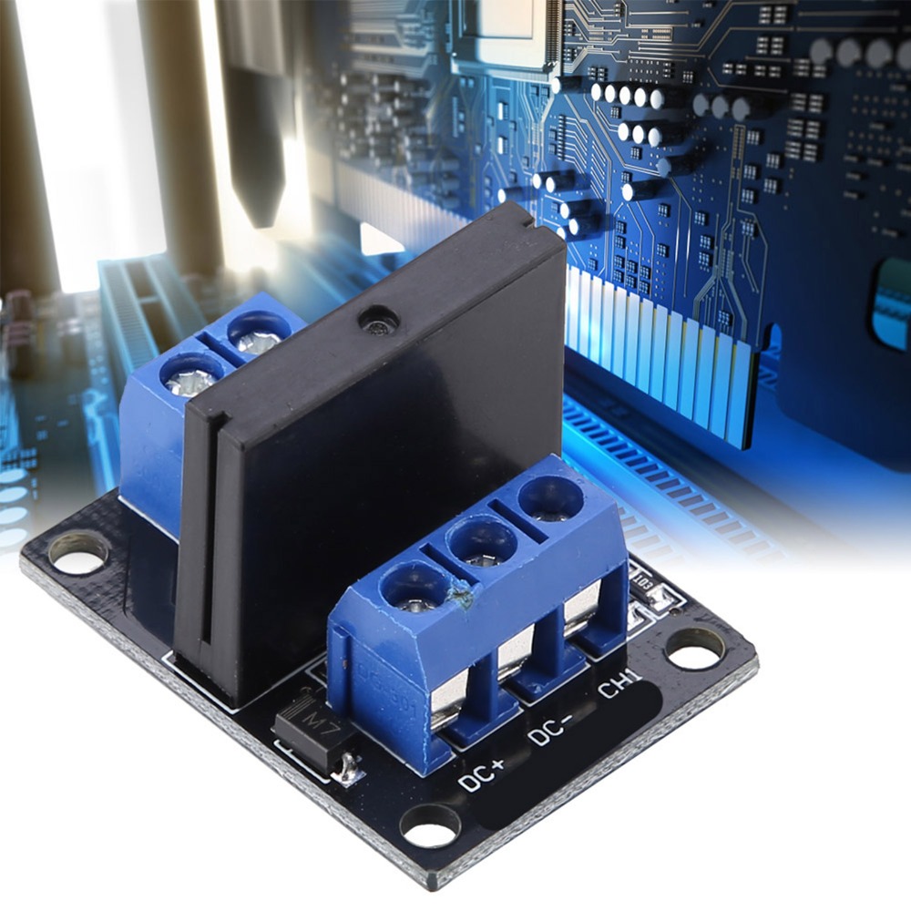 DC-controlled AC DC 5/12V 1 Channel Solid State Relay Module 1-Channel High Level Trigger 1 Channel SSR Module with Fuse 240VAC 2A 1-Channel High Level SSR Module Power Switching. 