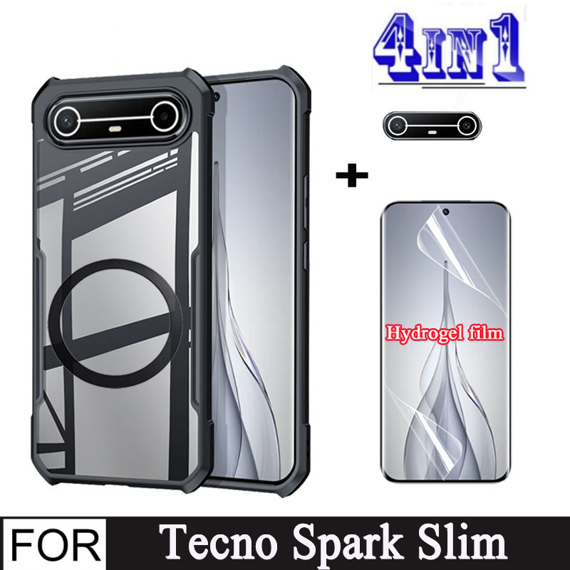 Tecno%20Spark%20Slim%204G%20With%20Magnetic%20Wireless%20Charging%20Sticker%20Shockproof%20Phone%20Case%20for%20Tecno%20Pova%20Slim%204in1%20Privacy%20Hydrogel%20Film%20and%20Lens%20Film%20-%20Image%203