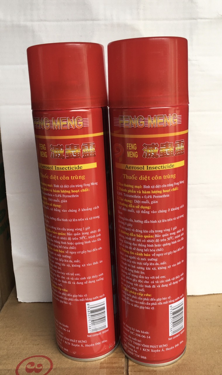 2 Bình xịt muỗi, kiến, côn trùng WUDIJIAN 600ml