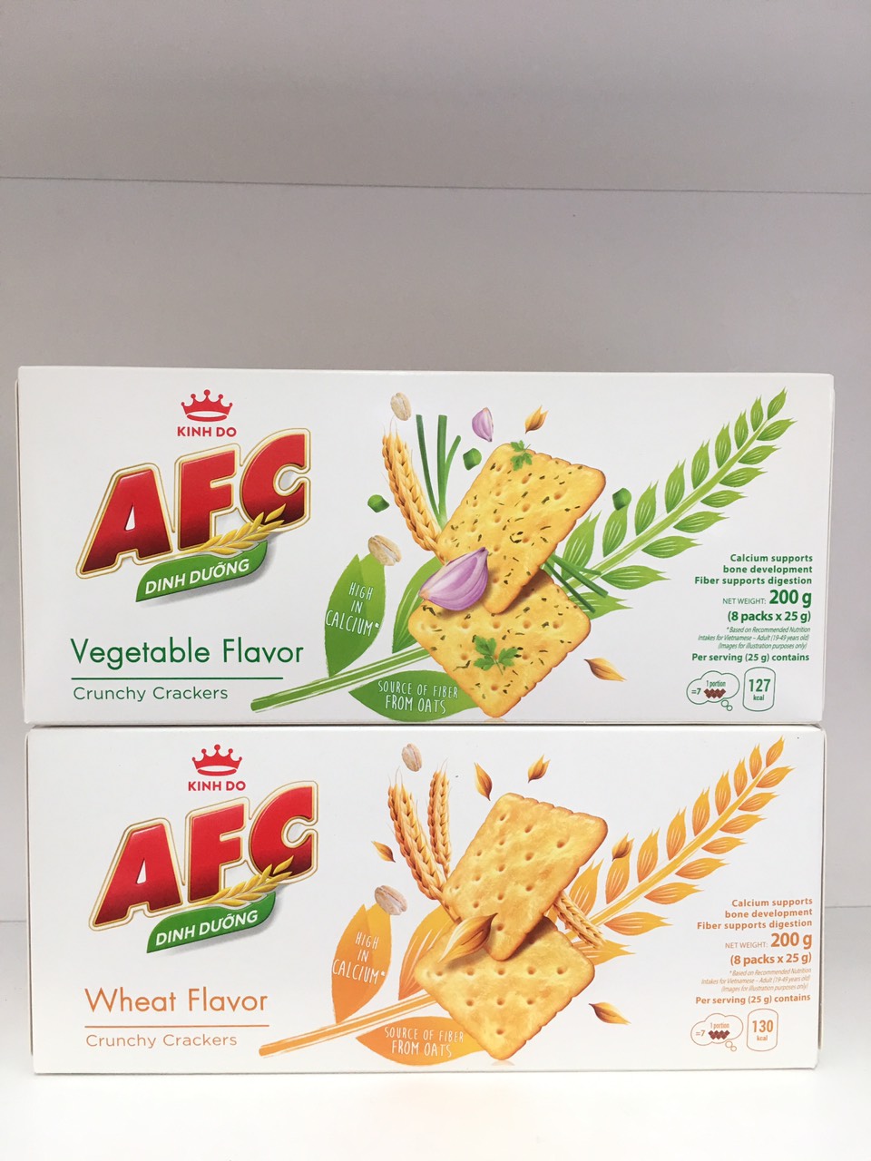Bánh Craker AFC Dinh Dưỡng 200g ( 8 gói * 25g)