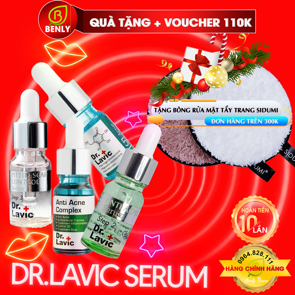 Serum remove Dr. lavic reduce dark circles acne, whitening, skin regeneration, blurring the bruise, shrink pore-Dr. lavic anti acnes Step 2-5p Dr. lavic-5k Dr. lavic-Dr. lavic Step 3-essence dot acne Beau shop-fitted for oil skin acne