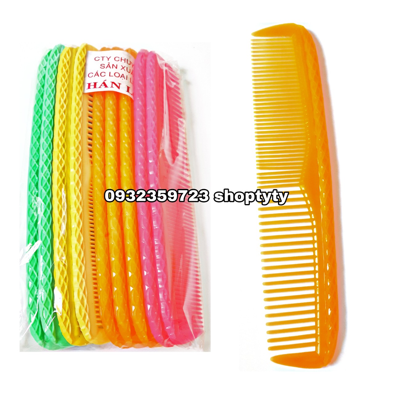 1 Bịch 10 Cây Lược Chải Tóc Hán Lợi 20cm
