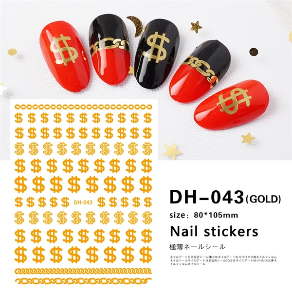 Stickers Dollar DH-043 dán móng trang trí móng