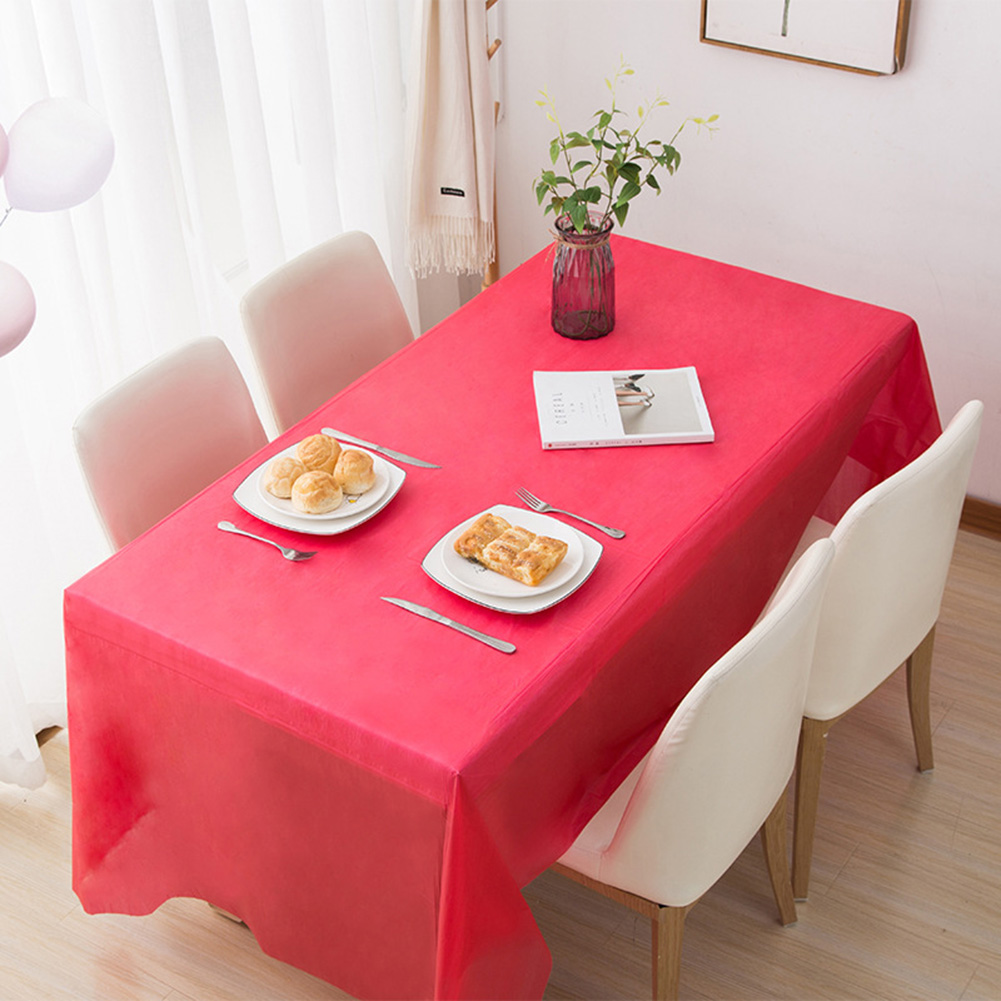 1 PC Dùng Một Lần màu trơn Khăn Trải Bàn tiệc sinh nhật Đám Cưới Giáng Sinh Bảng Bìa Lau Bao Gồm Hình Chữ Nhật Bàn Trang trí bằng vải