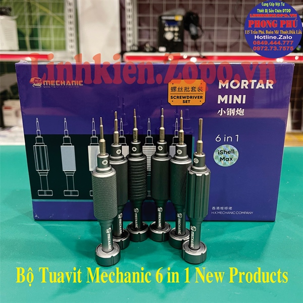Bộ Tua Vít Mechanic 6 in 1 Mới Tròn