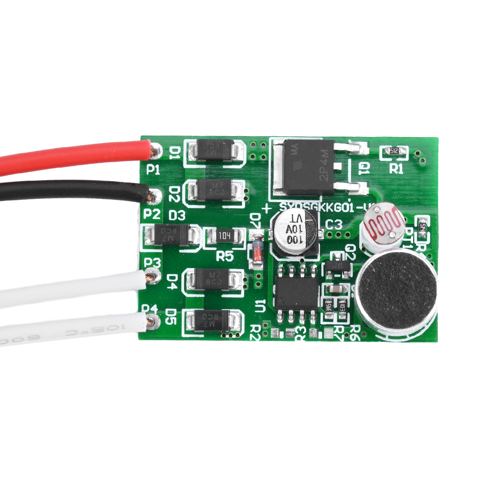 FocusAi Ac220V Voice Sensor Switch Controller Automatic Voice Sensor Detector Switch Voice Activated Switch for Ceiling Light Panel Light Downlight Incandesce