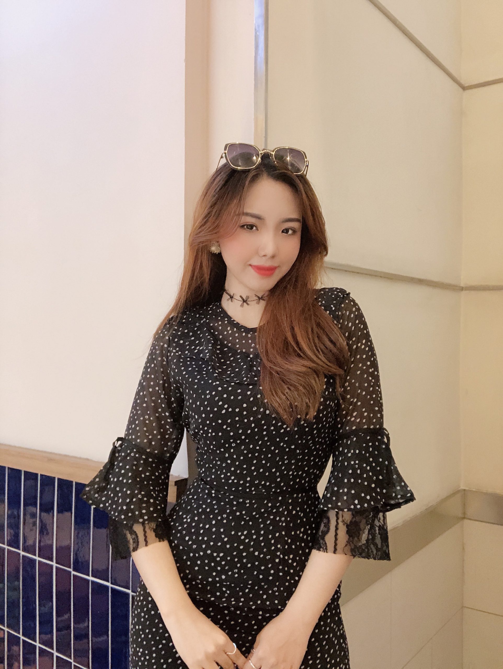 ĐẦM SUÔNG ĐUÔI CÁ CHẤM BI SANG TRỌNG THANH LỊCH Beyeu1688 - BY4325A
