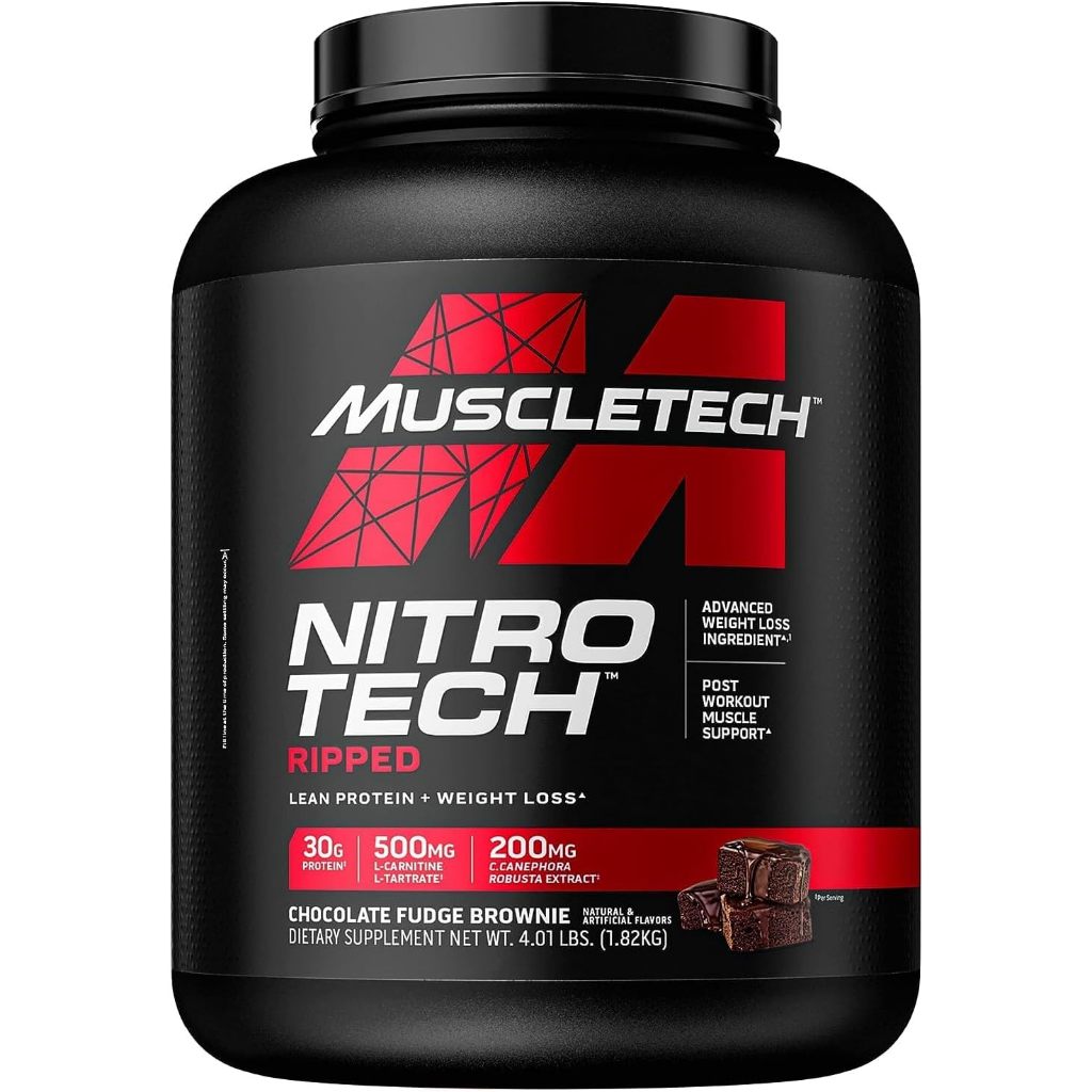 Bổ sung đạm tăng cơ giảm mỡ ''Muscletech'' NitroTech Ripped : 1.81kg 4lbs
