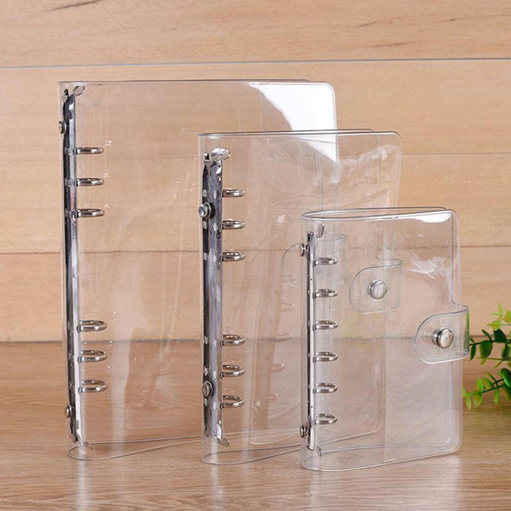 GOLDMINES A4/A5/A6/A7 Office Supplies Plastic Transparent Folder Binder Notebook Planner Loose Leaf Ring