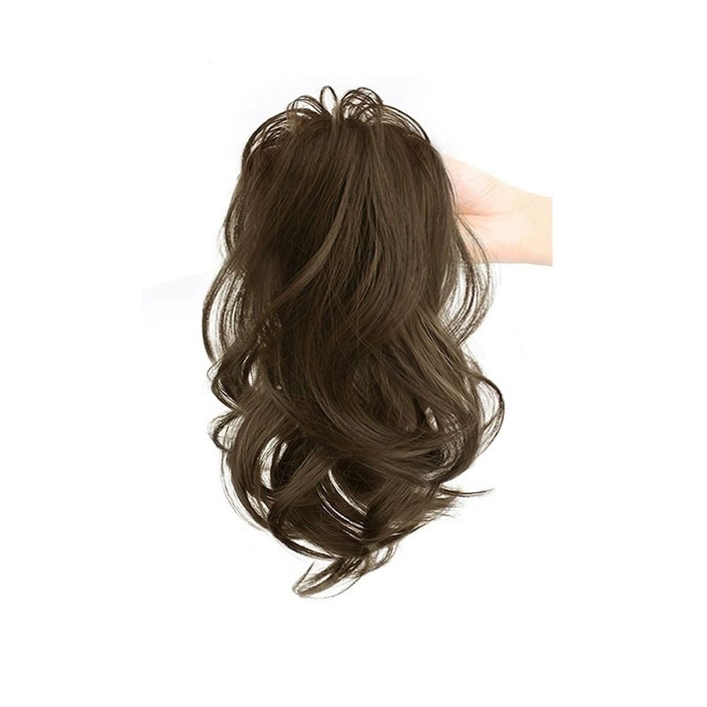 GGFG Tổng hợp Tóc đuôi ngựa lượn sóng ngắn Phong cách Hàn Quốc Xoăn Kẹp tóc đuôi ngựa Ngọt ngào Nối tóc Mảnh tóc đuôi ngựa Nữ/Nữ