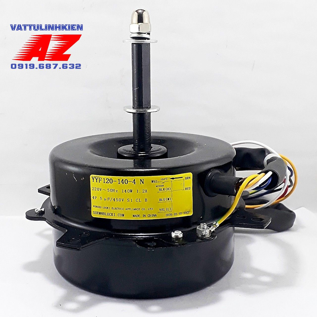 Motor quạt điều hòa hơi nước 220V - 140W - xuôi chiều - 3 tốc độ