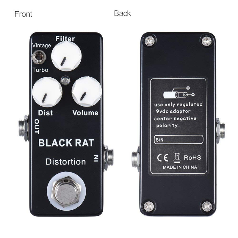 Mosky 2X Black RAT Distortion Mini Guitar Effect Pedal