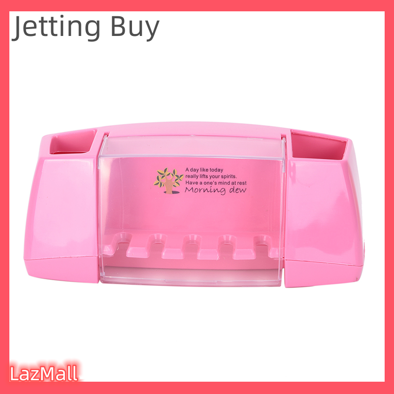 [Jettingbuy] Hộp bàn chải đánh răng chủ lưu trữ đa chức năng giảm giá chớp nhoáng móc hút phụ kiện phòng tắm