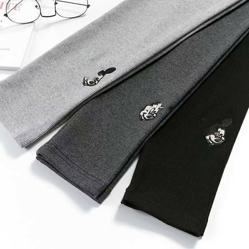 Quần legging nữ dài len tăm thêu hình