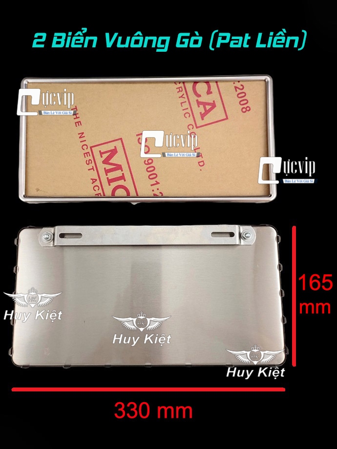 [HCM]Bộ 2 Khung Biển Số ÔTô Inox Cho Biển Số Vàng Kinh Doanh Vận Tải MS3436