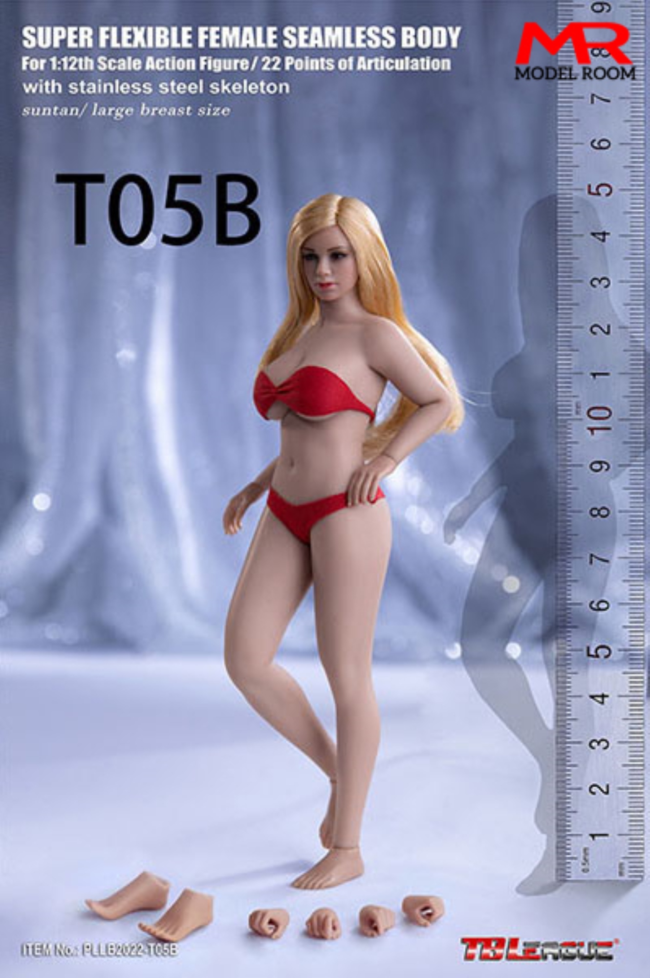 TBLeague 1/12 Female Seamless Anime Plump Body 6 inch Super Flexible Female  Figure Doll T02 (T02B)