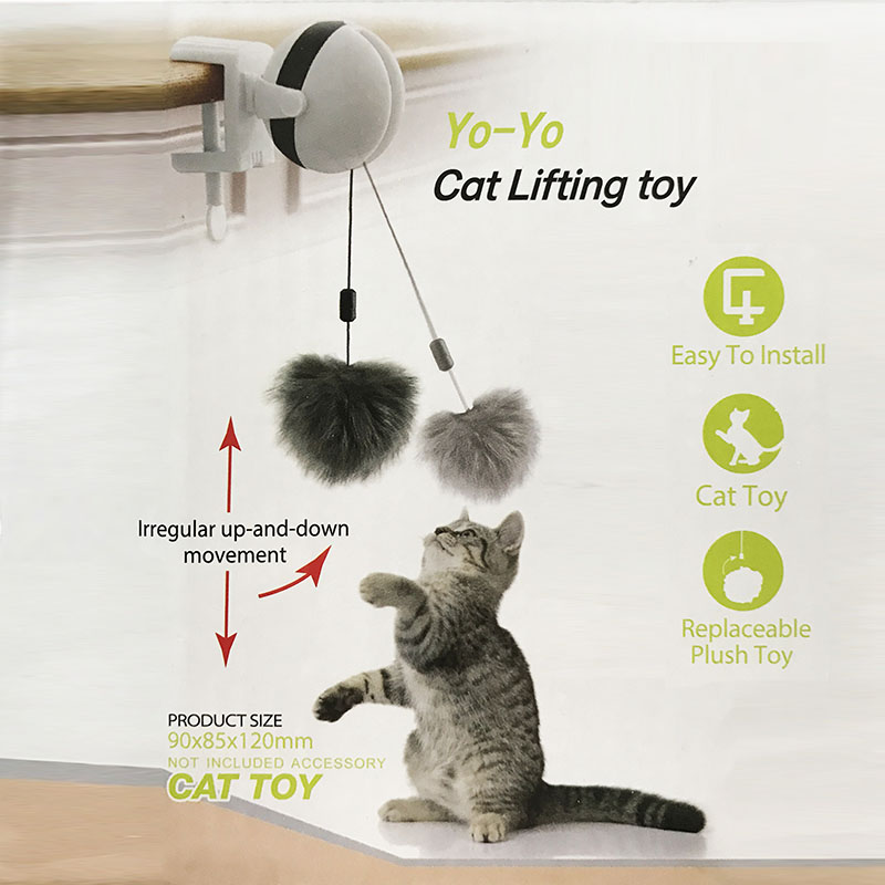 Funny Cat Toy Ball Automatic Teaser Stimulating Toys for Cats Interactive Electric Flutter Rotating Lifting Pet