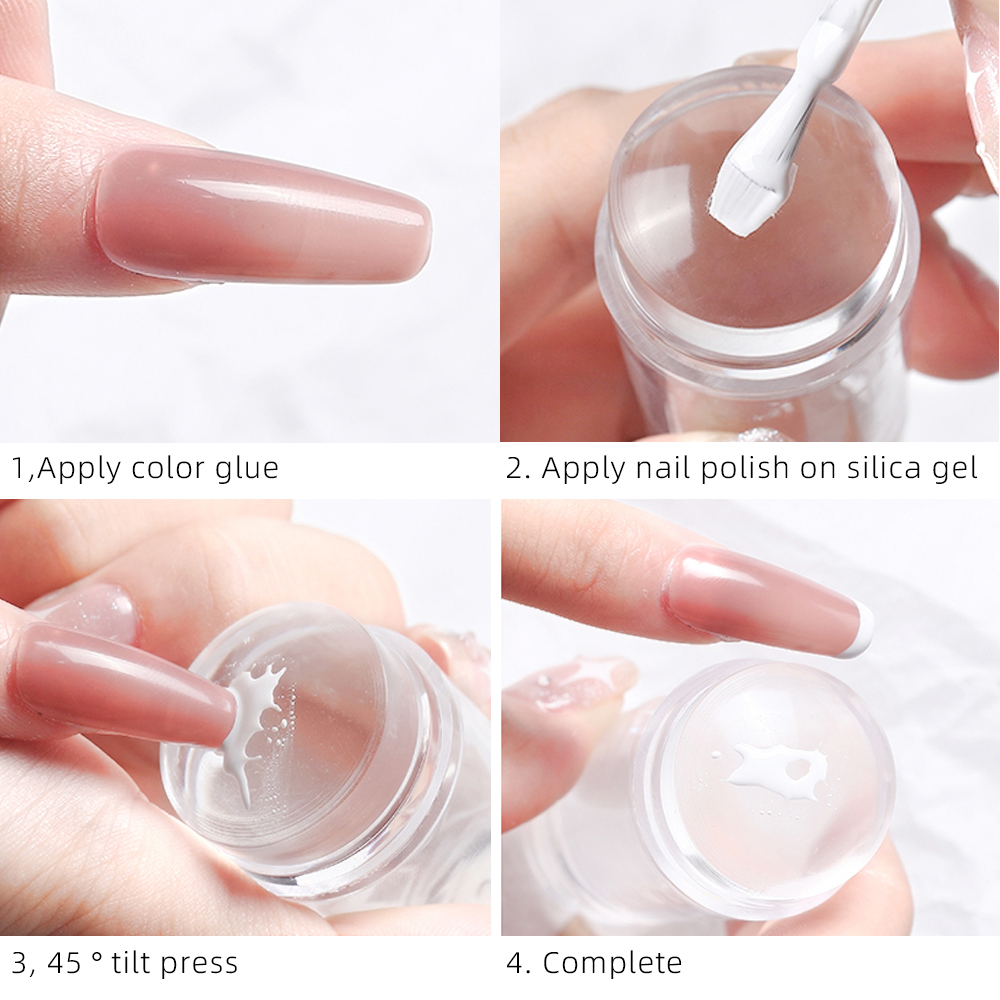 Transparent Stamper and Plastic Scraper Stamping Plate Stamping Tool Stamp Nail Art Manicure Tools