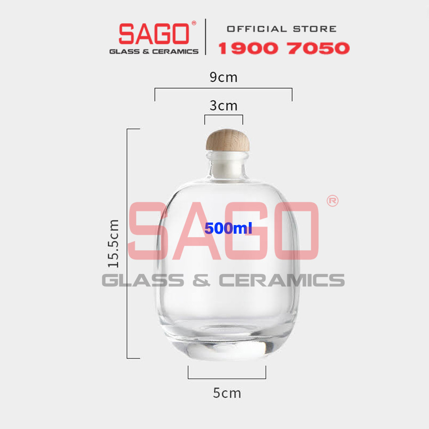 [ Rẻ Vô Địch ] Bình Thủy Tinh ngâm Ruou 750ml Sang Trọng