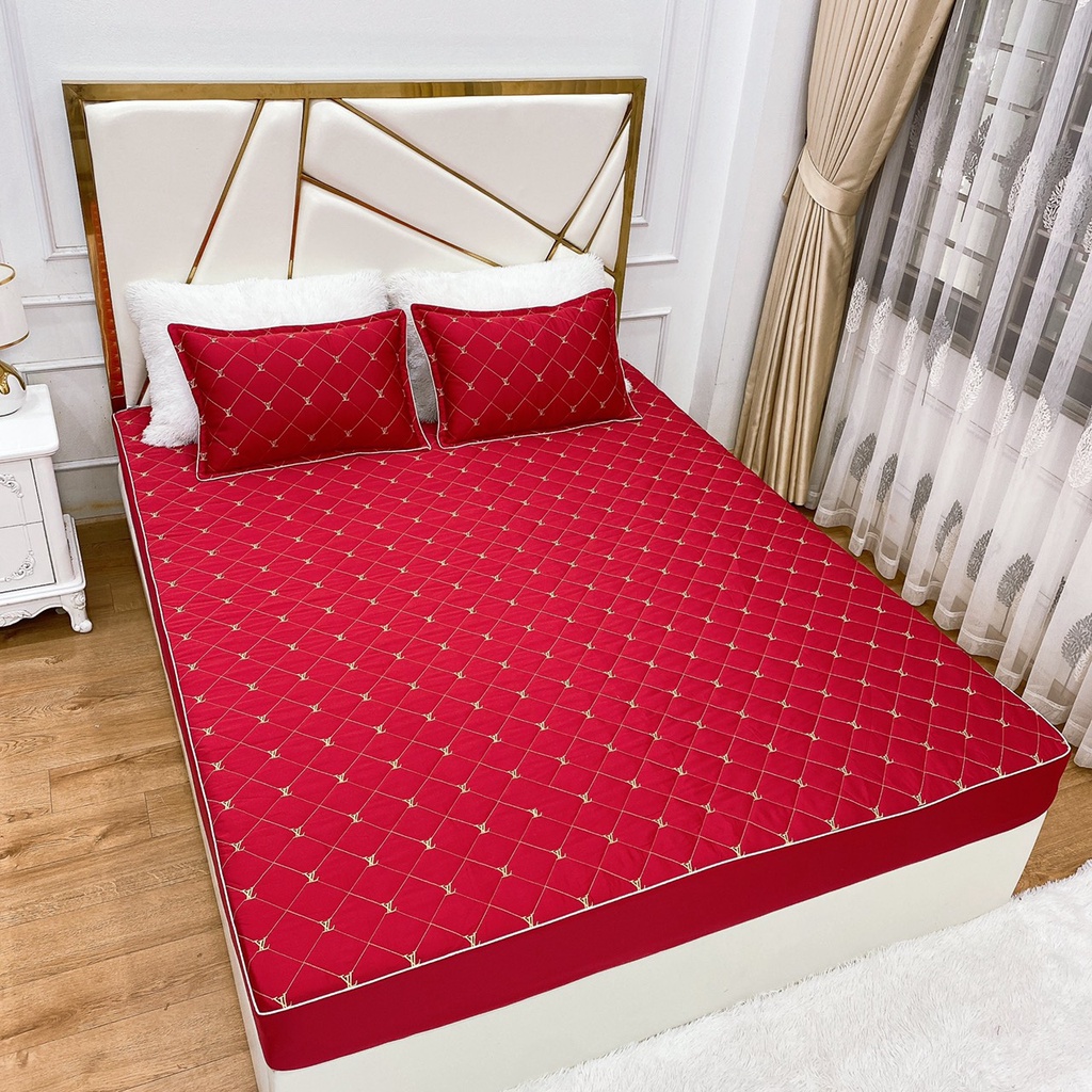 Bộ ga chun trần và 2 vỏ gối nằm phi lụa cao cấp