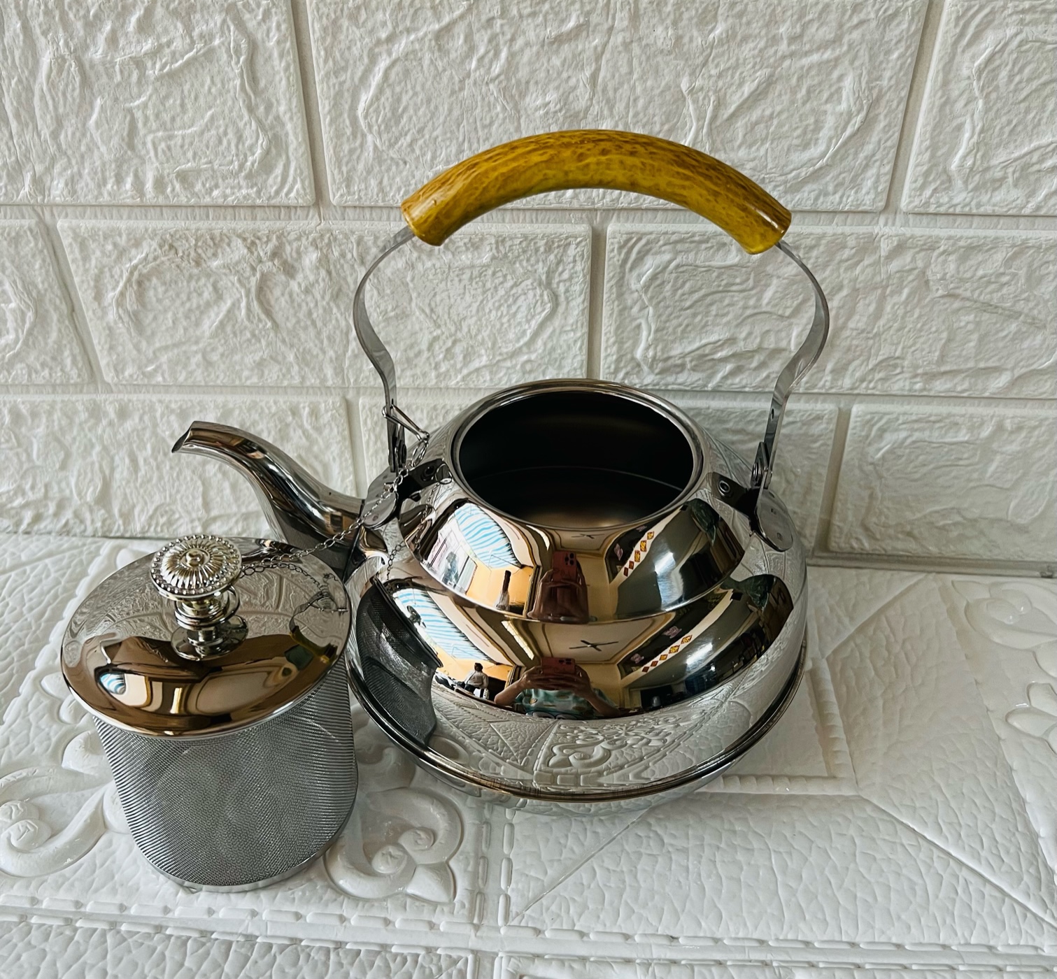 Ấm nấu nước có lọc inox 304 cao cấp