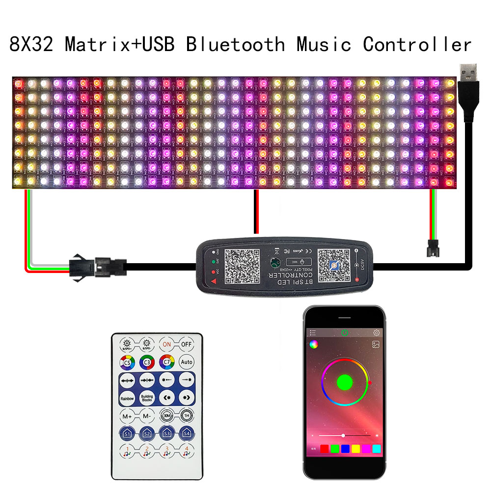 Ws2812b%20Led%20Panel%20Ws2812%20Rgb%20Individually%20Addressable%20Pixels%20Matrix%20With%20Usb%2028keys%20Bluetooth%20Mic%20Music%20Module%20Kit%20Dc5v%20-%20Image%204