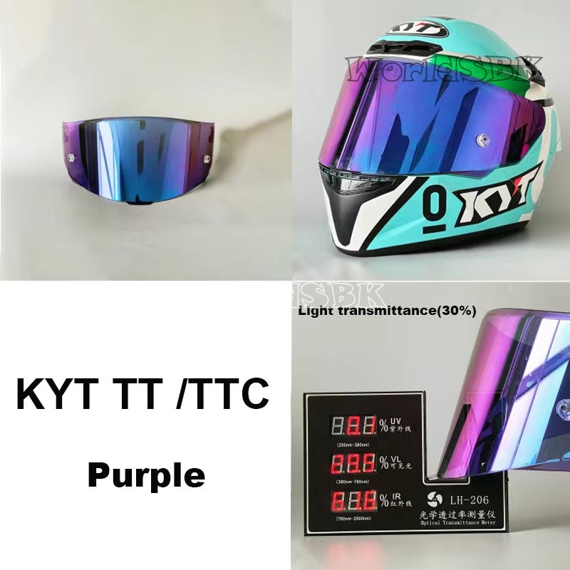 Mũ bảo hiểm xe máy Visor cho kyt TT nhiên Mũ bảo hiểm xe máy màn chắn Mũ bảo hiểm kính chắn gió Kem chống nắng TTC Mũ bảo hiểm phụ kiện cường độ cao