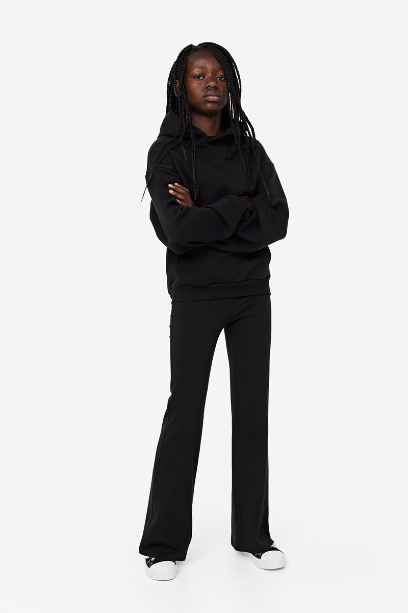 H&M - Flared leggings - Black Dark