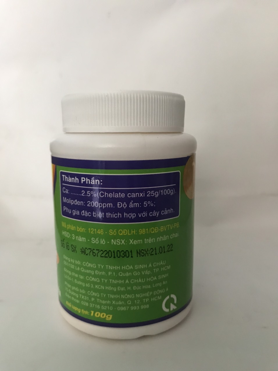 PHÂN BÓN LÁ TRUNG LƯỢNG AC CAMO (CANXI + MOLYPDEN) Hũ 100g