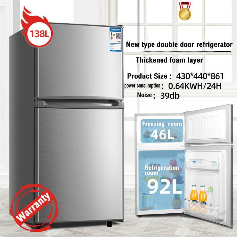 SHANBEN Two doors small 4.8Cu ft refrigerator chilled frozen home