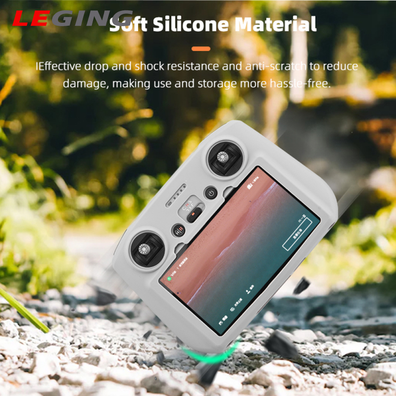 Protective Case Silicone Skin Cover Compatible For Dji Mini 3 Pro Rc With Screen Remote Control Dust Cover