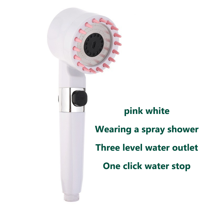 Wearing a handheld pressurized showerhead, showerhead, shower head, bathroom shower filtration showerhead