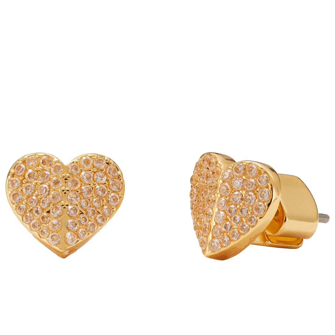 Kate Spade Heart To Heart Pavé Mini Studs Earrings in Clear/ Gold | Lazada  Singapore